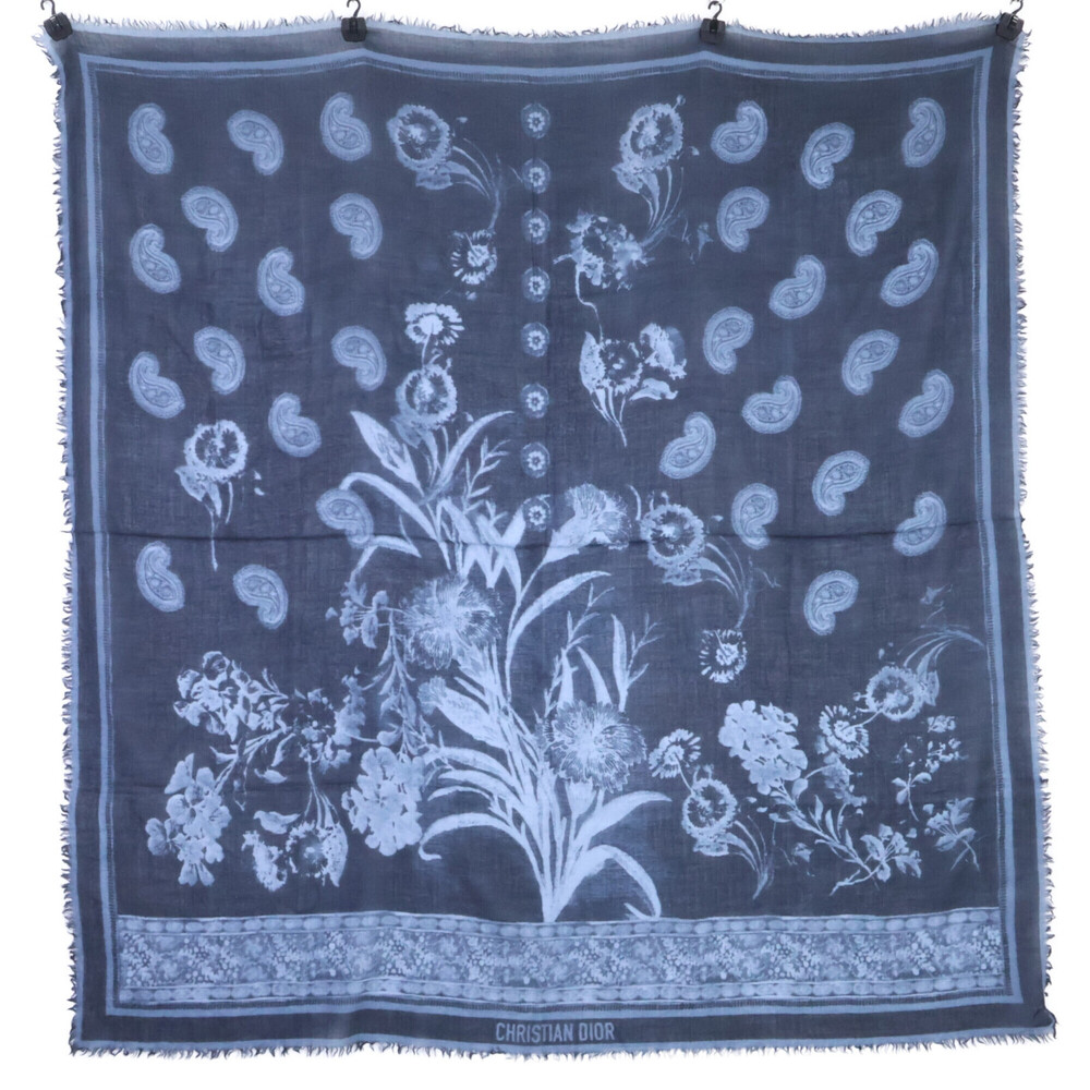 Christian Dior DIOR 12DJA140I001 Cashmere Wool Stole/Scarf, Navy, Women's